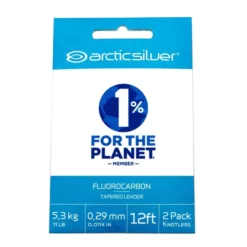 Arctic Silver Tapered Leader 12 Ft 2 Pack