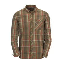 Blaser Men`s Strech Shirt Harald Olive Checked
