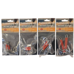 Treblekrok M/rød Plastslanger -Fluefiske Salgsbutikk w1200h1200 273